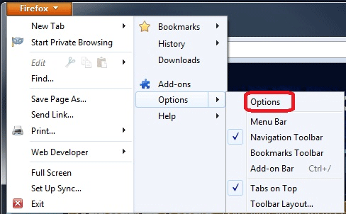 Firefox Options